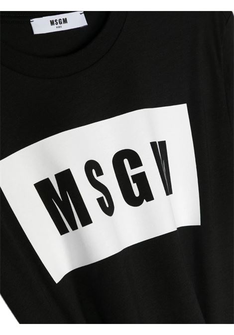 Box Logo T-Shirt In Black - MSGM KIDS - Russocapri